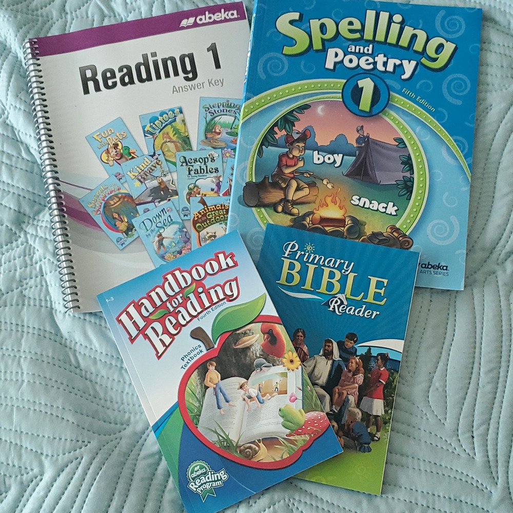 Abeka Reading 1 Answer Key + Spelling & Poetry 1 Primary Bible Reader Set